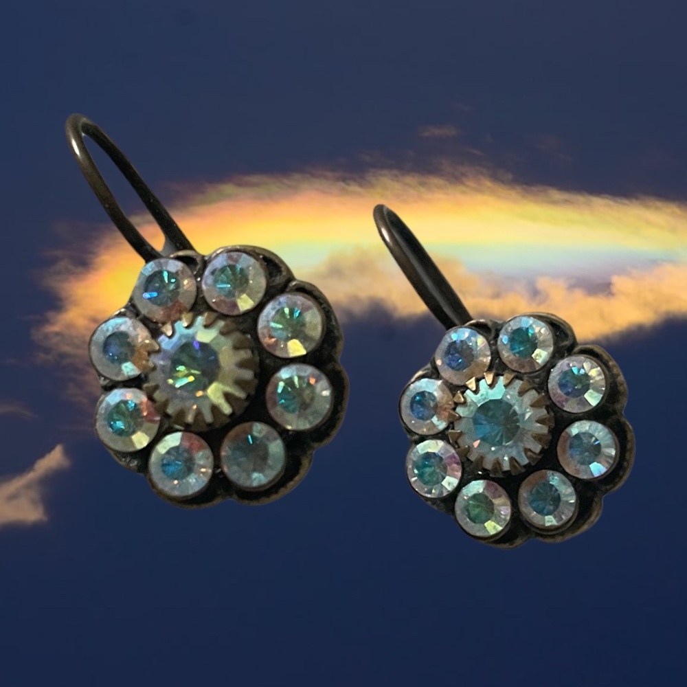 Vintage Kenny Ma Crystal Earrings - Picture 1 of 2